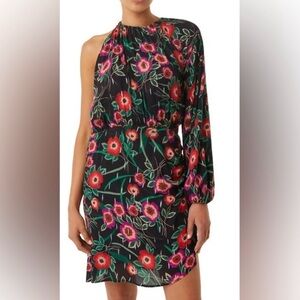 Misa Los Angeles Floral One Shoulder Dress Size M